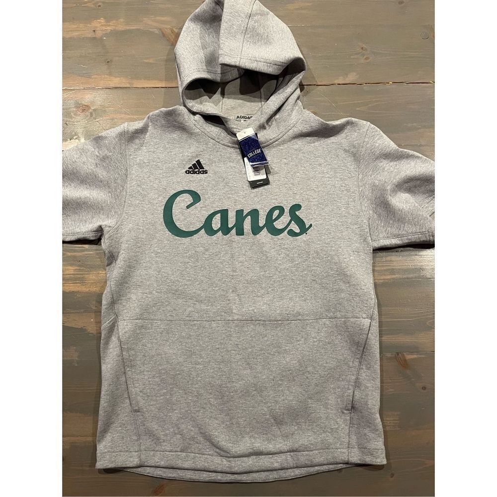 Men's adidas Heather Gray Miami Hurricanes Modern Classics Baseball Icon Tri-Ble - Picture 3 of 8